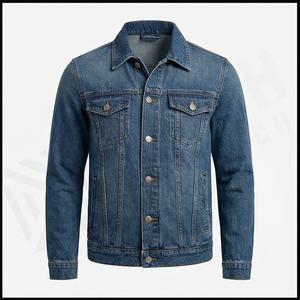 Étiquette personnalisée de haute qualité et vestes en jean avec logo pour hommes veste d'hiver respirante à des prix abordables - Product Image 2