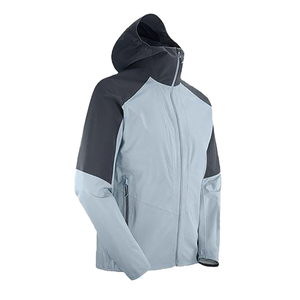 Blouson bomber noir et gris pour homme, à capuche, manches longues, motif color block, vêtement d'extérieur décontracté d'hiver, LOGO personnalisé - Product Image 4