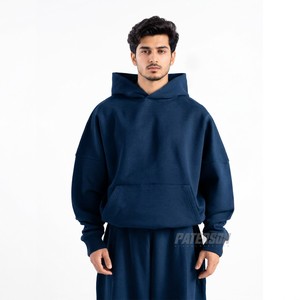 Sweat à capuche oversize en molleton brossé 500 GSM personnalisé, style streetwear pour les marques de mode contemporaines - Product Image 3