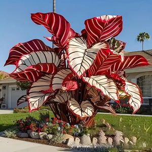 Fiori Artificiali Bicolore Color Castagna d'Acqua, 200 Pezzi, Richiedono Cura per la Decorazione del Giardino e la Coltivazione - Product Image 1