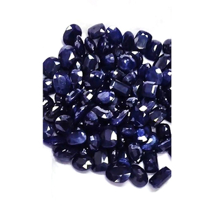 Lot de 109 saphirs bleus de Bangkok, ovales facettés de 10 mm à 15 mm, 770 carats, Iroc Sales, pierres précieuses saphir coupées rempliées de verre, 323,4 $ US au total - Product Image 1
