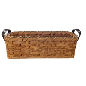Cesta para Pan de Madera de Cedro Hecha a Mano con Acabado en Cuero, Venta al Por Mayor - Product Image 2