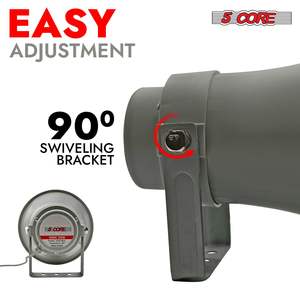 Altavoz de megáfono de 12 pulgadas y 35 W para interiores y exteriores, sistema de altavoces con bocina circular de 300 mm UHC 300 de 8 ohmios, megáfono reflexivo de audio potente para escenario - Product Image 6