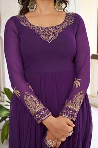 Robe de soirée Royal Spark avec dupatta brodée, ensemble de robe élégante et scintillante, dupatta assortie, ensemble ethnique 3 pièces - Product Image 5