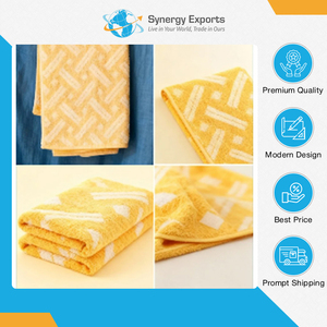 Distributeur mondial vendant des serviettes de bain en jacquard 100% coton de qualité exceptionnelle, sans torsion, pour l'hôtellerie et la restauration - Product Image 4