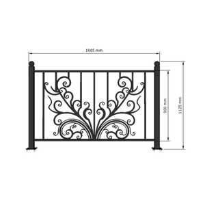 ราวบันไดดีไซน์ทันสมัยพร้อมราวบันไดโลหะสั่งทำพิเศษและรายละเอียดเหล็กดัดอย่างหรูหราสำหรับบ้านหรูสำหรับวิลล่า - Product Image 5