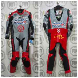 Traje de Motociclismo de Cuero Estampado Resistente al Viento |   Traje de Motocicleta para Hombre con Paneles de Ventilación para Pista y Carretera - Product Image 4