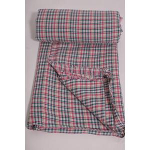 Tissu léger en coton indien tissé à la main à carreaux imprimés pour robe, chemise, décoration intérieure et travaux de couture - Product Image 5