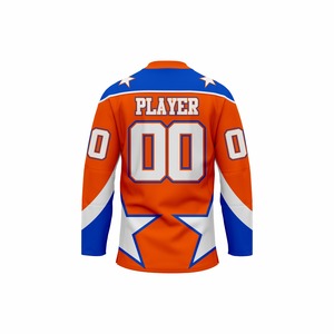 Maillots de hockey sur glace personnalisés à carreaux avec logo frontal sublimé, respirants, à séchage rapide, en polyester anti-humidité - Product Image 3