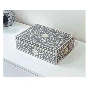 Luxurious Handmade Rectangle Vintage Bone Inlay Floral Jewelry <b>Box</b> High Demand Resin <b>Box</b> At Best Price Home Living Room <b>Gift</b> <b>Box</b> - Product Image 1