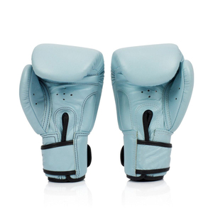 ARTES MARCIALES: Guantes de Boxeo de Cuero Azul Claro, Modelo 2026, Cierre de Velcro, Ajustables, Unisex, para Adultos - Product Image 3