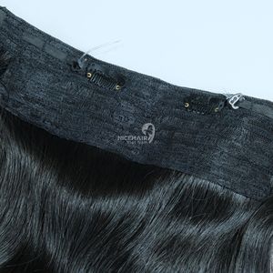 Extensiones de cabello humano vietnamita Halo Hair, calidad premium, natural, liso, cutícula alineada, precio de fábrica, color negro. - Product Image 6