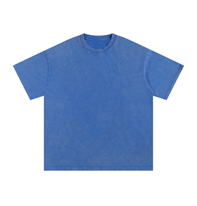 T-shirt en coton lavé surdimensionné de haute qualité, respirant, confortable, style streetwear, coupe ample, épaules tombantes, manches courtes, OEM - Product Image 3