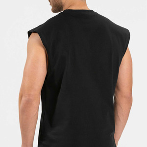 Nexfit Athletics Men's Plus Size Gym <b>Stringer</b> Tank Top Black Athletic Workout Sleeveless Muscle Fitness <b>Vest</b> OEM Cotton/Spandex - Product Image 5