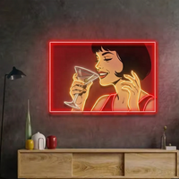 Enseigne néon LED en acrylique avec impression UV, personnalisée pour la décoration murale de salle de jeux ou de chambre