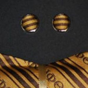 Gold Bowtie Set Silk Tie Pocket Square <b>Cufflinks</b> Elegant Formal Set <b>Mens</b> Classic Dress Wedding Business Gift Set - Product Image 6