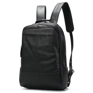 Multi-functional <b>Waterproof</b> Leather <b>Backpack</b> Anti-Theft Vintage Laptop Bag Genuine Leather Rucksack LBP-0452 - Product Image 4