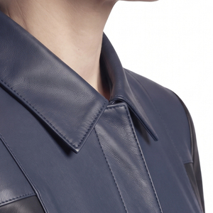 Custom Brand <b>Women</b> Leather Blazer Premium Genuine Coat <b>Women</b> Full Sleeve Down button Leather Blazer <b>Jackets</b> - Product Image 4