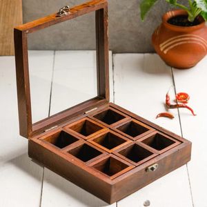 Jeu d'échecs et de dames en bois avec intérieur compartimenté, design imitation antique écologique - Product Image 4
