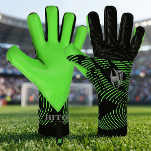 Fabrication directe d'usine, vente en gros, taille et logo personnalisés, gants de gardien de but de football professionnels en latex durables et respirants - Product Image 4