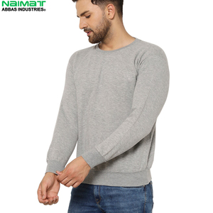 Blank Fleece Base Layer Crewneck Sweatshirt Men Soft Touch Everyday Lounge <b>Clothing</b> Sweat Shirt Garment Top - Product Image 2