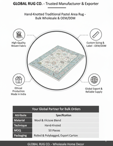 Alfombra Persa Tradicional Hecha a Mano con Borde a Cuadros, Alfombra Interior Suave y Ecológica para Sala de Estar, Dormitorio, Hotel - Product Image 6