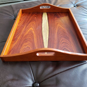 Bandeja de Madera Natural Tradicional Premium para Servir Aperitivos, Bebidas, Té, Café, Desayuno y Decoración del Hogar - Product Image 6