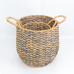 Paniers organisateurs en jacinthe d'eau écologiques, vente chaude, qualité supérieure, paniers de rangement faits à la main - Product Image 6