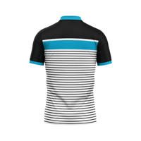 Conjuntos de Camisetas Polo a Rayas Negras y Azules, Ropa Deportiva Personalizada, Transpirable, de Secado Rápido, Elástica en Cuatro Direcciones, Unisex, OEM/ODM