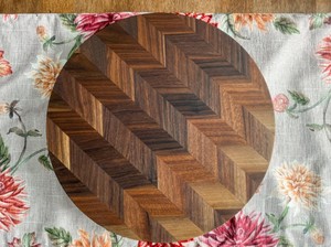 Plateau tournant rond en bois mélangé avec logo personnalisé pour fromages, fruits, charcuterie, idéal pour les fêtes, vente en gros - Product Image 4