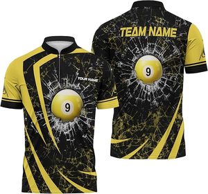 Maillot d'équipe de snooker personnalisé 8 Ball, demi-zip, vêtements de sport de billard - Product Image 4