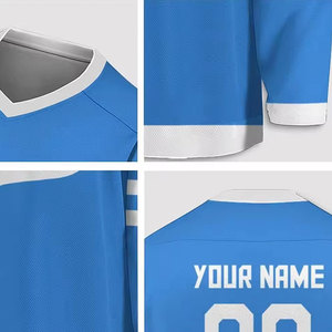 เสื้อฮอกกี้น้ำแข็งแขนสั้นแบบใหม่ ระบายอากาศได้ดี สวมใส่ง่าย พิมพ์ลายเสื้อผ้ากีฬา พร้อมโลโก้แบบกำหนดเอง - Product Image 4