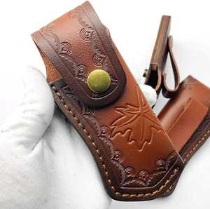 Bolso de Cuero Hecho a Mano de Alta Calidad, Multiusos, Altura Ajustable, Cierre con Botón Marrón Vintage, OEM Personalizado - Product Image 1