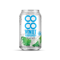 330ml Coco Vinut saf 100% hindistan cevizi su lal KOSHER üreticinin ücretsiz örnek özel etiket OEM ODM şişelenmiş su