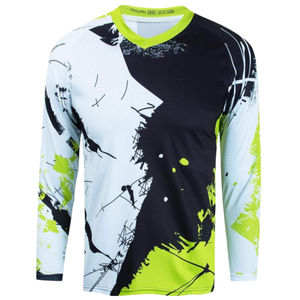 Jersey de Motocross Personalizado de Alta Calidad para Hombre, Liso, Teñido, con Paneles Laterales Elásticos en 4 Direcciones, Talla XL para Adultos, 100% Poliéster - Product Image 3