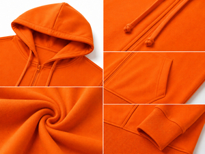 Mens everyday zip <b>hoodie</b> with premium construction breathable comfort and smooth texture for stylish practical all season wear - Product Image 6