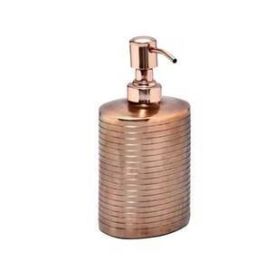 Elegant Design Metal Soap <b>Dispenser</b> <b>Bottle</b> With Smooth Finish Pump Refillable Liquid Soap Holder Bathroom Decor - Product Image 5