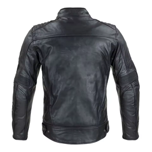 Veste de moto en cuir de vache véritable de haute qualité, coupe ajustée, sur mesure, respirante, manches longues, pour hommes, toutes saisons, ROCKHINT - Product Image 6