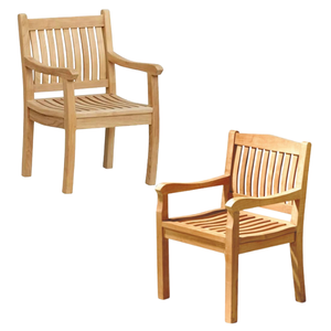 Sillón de Jardín Moderno y Duradero de Madera de Teca con Respaldo y Asiento de Listones - Product Image 2