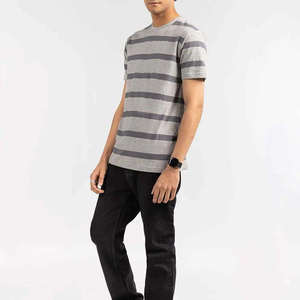 <b>Black</b> Custom <b>Men's</b> T-<b>Shirts</b> Short Sleeve O-Neck Cotton Worsted Fabric <b>Silk</b> Screen Printed Front Logo Formal Style Loose Fit - Product Image 2