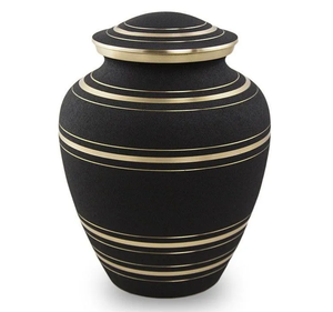 Hermosa Urna Funeraria de Metal Negro para Cenizas de Adultos, Estilo Americano/Europeo - Product Image 3