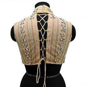 Elegant High Neck Sleeveless Rhinestone Embellished Sheath Gown Evening Dress - Product Image 2