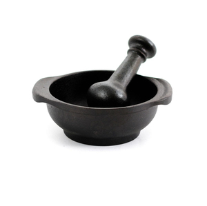 Juego moderno de mortero y pilón de hierro resistente, molinillo de especias tradicional para moler a mano hierbas, especias y pastas, herramienta de cocina. - Product Image 2
