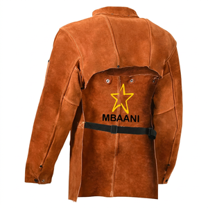 Veste de sécurité en daim marron MBAANI résistante à la chaleur, vêtements de travail anti-chaleur pour la fonderie - Product Image 2