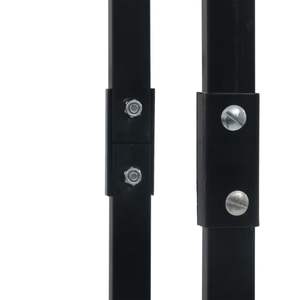 Support à bois de chauffage en acier noir 39,4''x9,8''x78,7'' Accessoire pour cheminées - Product Image 5