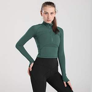 Veste de yoga zippée personnalisée respirante pour la gym et le fitness, active, extensible, douce, ajustée avec poches, pour l'entraînement sportif - Product Image 3