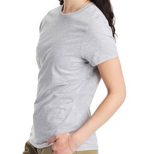 T-shirt décontracté 100% coton pour femmes meilleur design été court longueur coupe régulière col rond maillot à séchage rapide couleurs personnalisées Logo - Product Image 6
