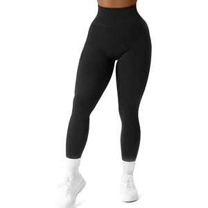Solid Breathable Eco-Friendly Women's <b>Legging</b> Spandex/Nylon Quick Dry High Quality Workout <b>Leggings</b> Gym Elastic Waist - Product Image 1