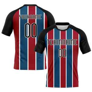 Maillot de volley-ball personnalisé pour homme, manches courtes, jaune, bleu, rouge, style géométrique, sublimé, anti-transpiration, coupe classique, uniforme adulte - Product Image 2
