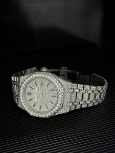 Designer Luxury Stainless Steel Sapphire ETA Automatic Mechanical Movement <b>Iced</b> <b>Out</b> VVS Moissanite <b>Watches</b> for Men Wholesale - Product Image 4